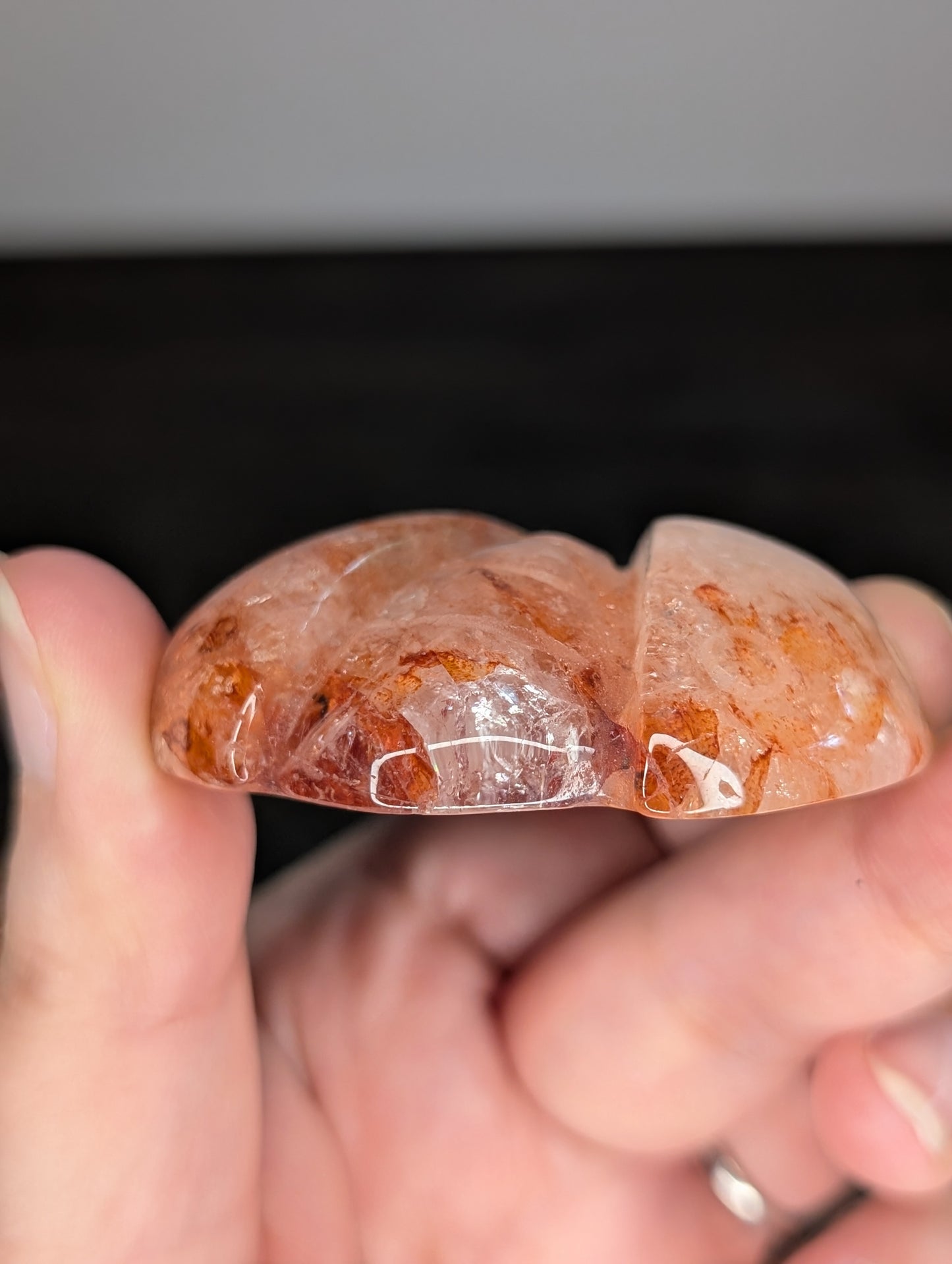 Fire Quartz Ladybug Carving