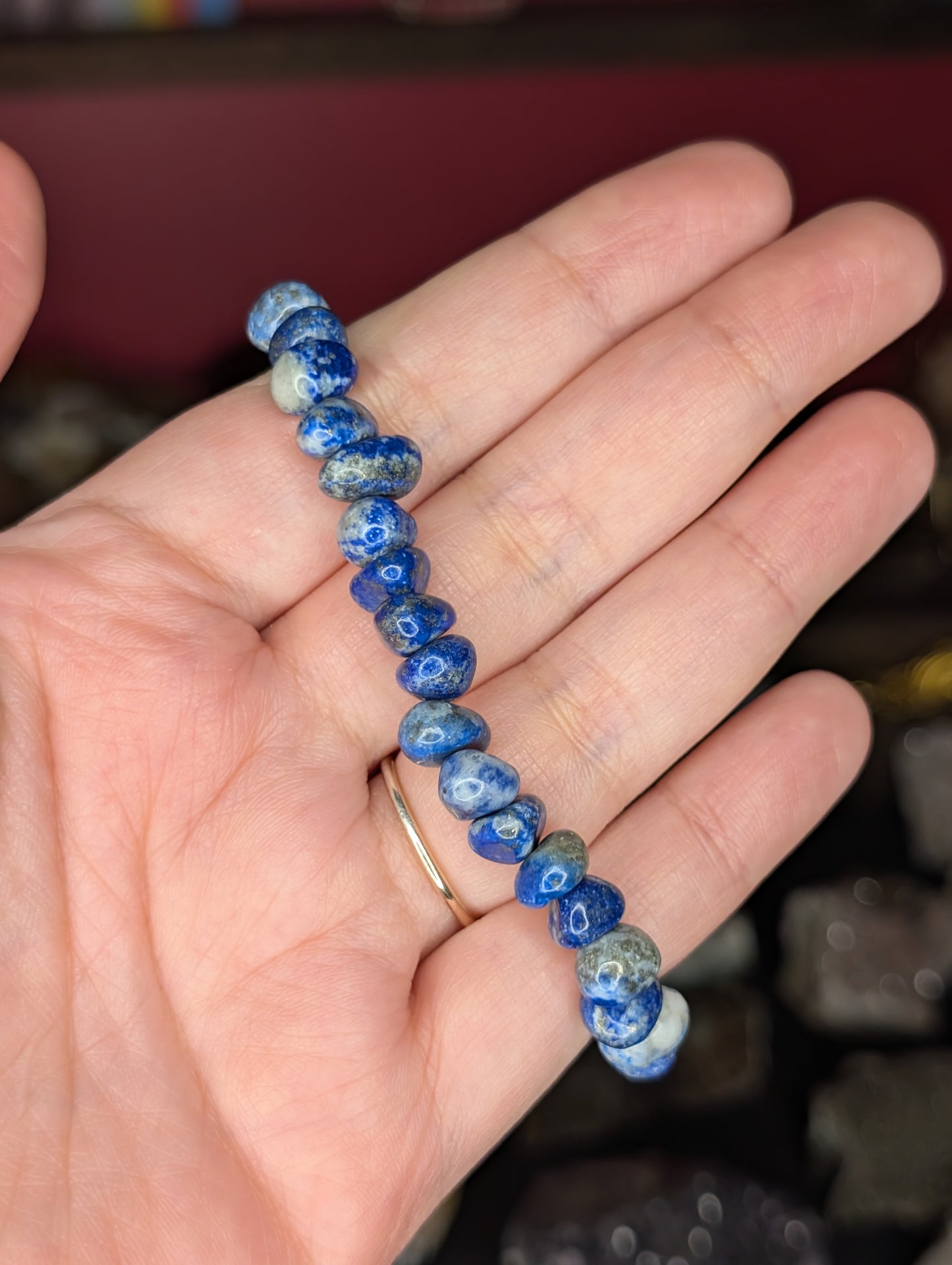 Lapis Lazuli Pebble Bead Bracelet