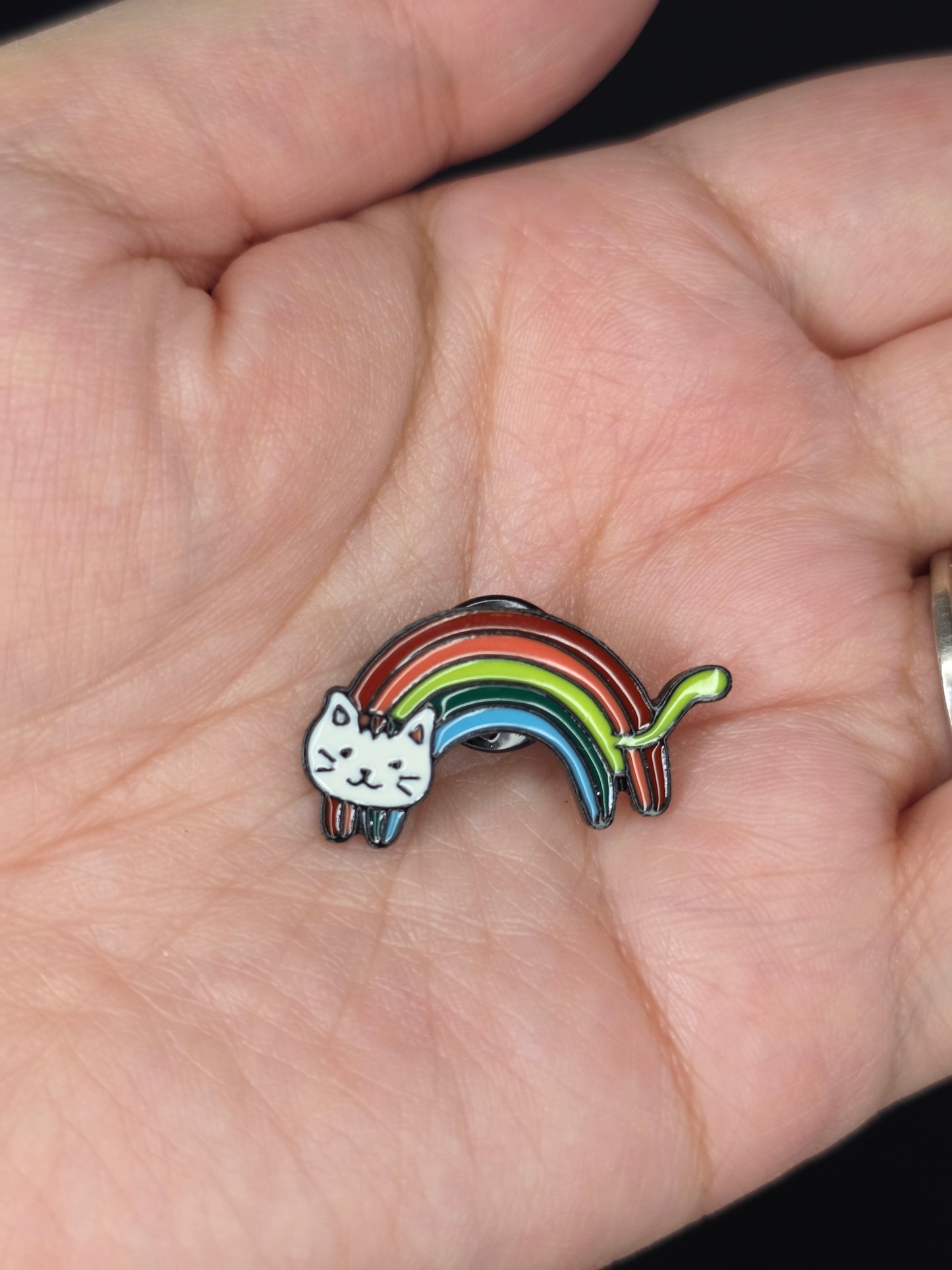 Rainbow Cat Enamel Pin