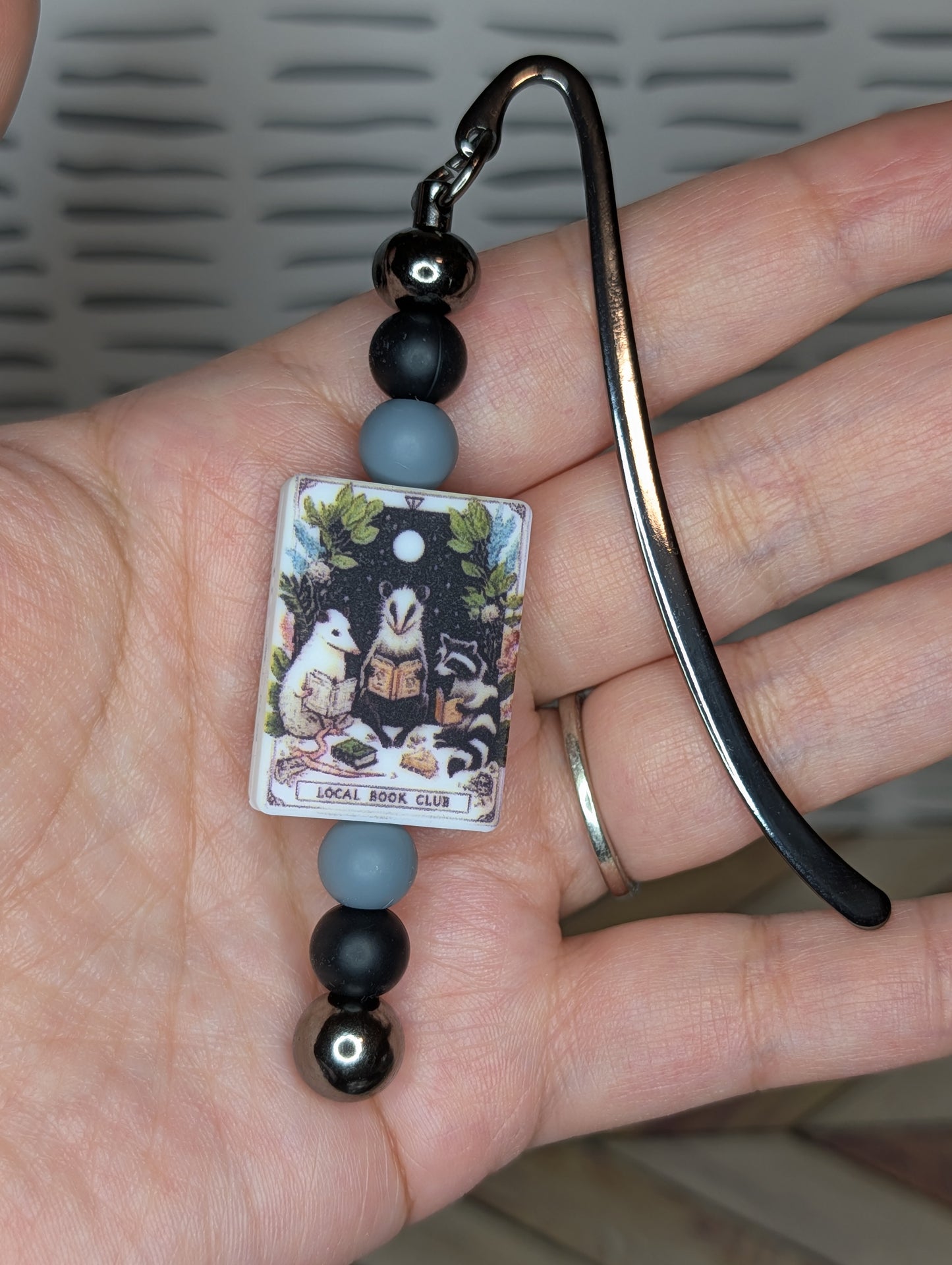 Opossum/Badger/Raccoon Beaded Bookmark