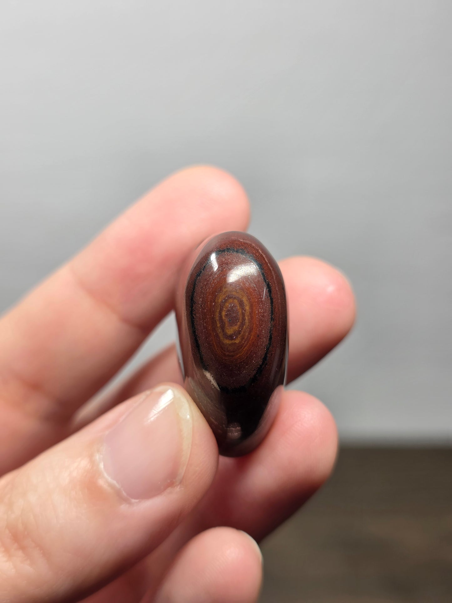 Iron Tigers Eye Heart Carving