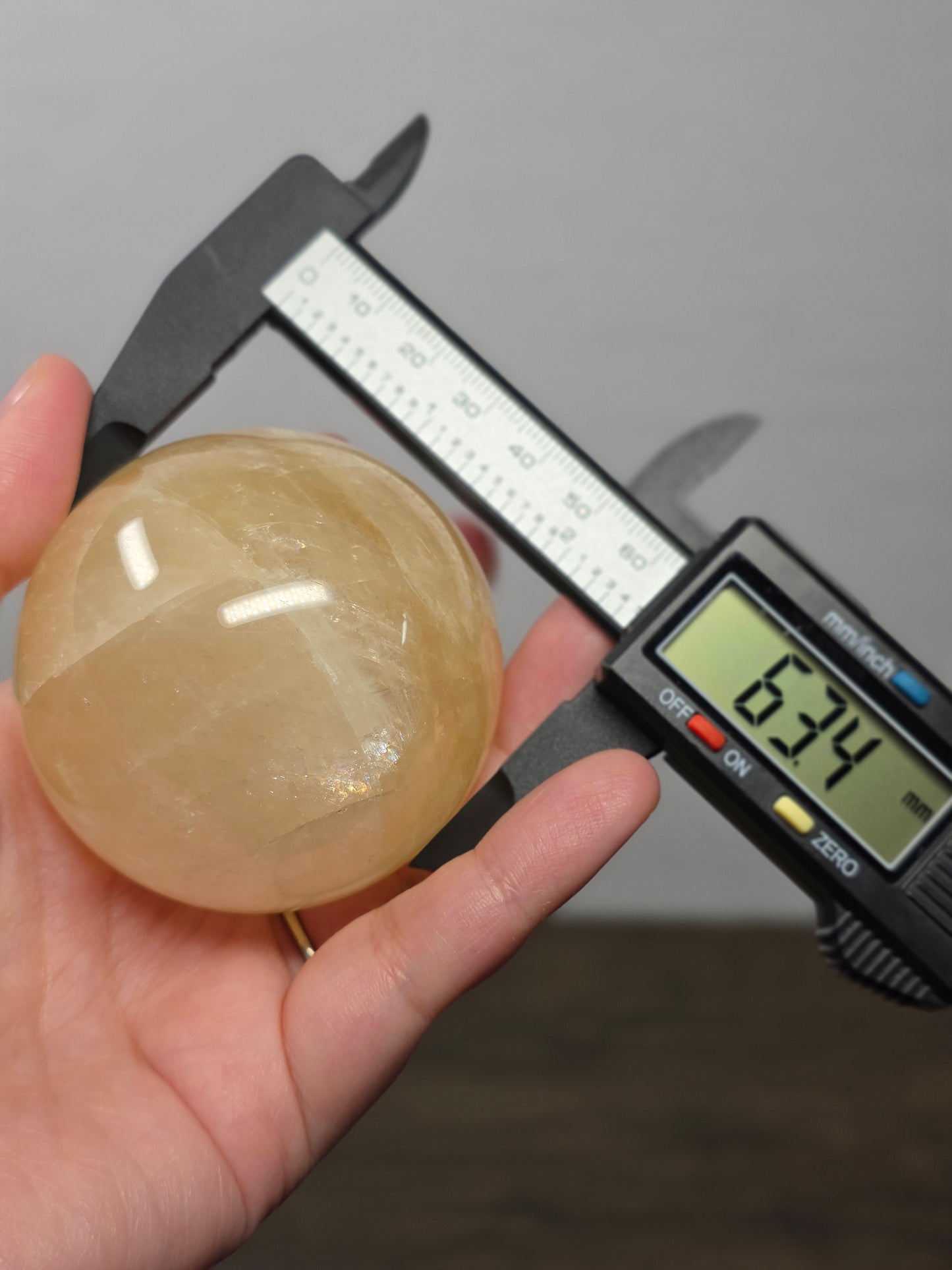 Honey Calcite Sphere