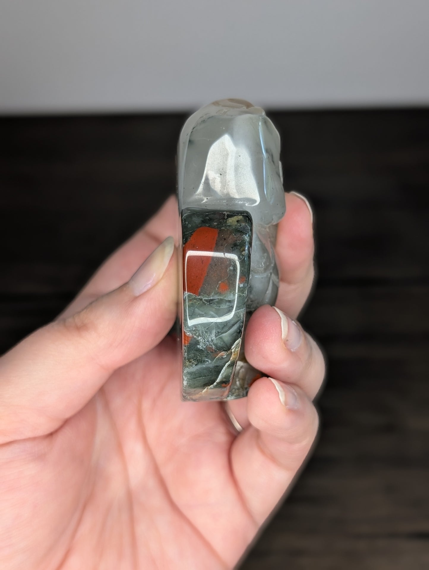 *Slight wobble* African Bloodstone Owl Carving