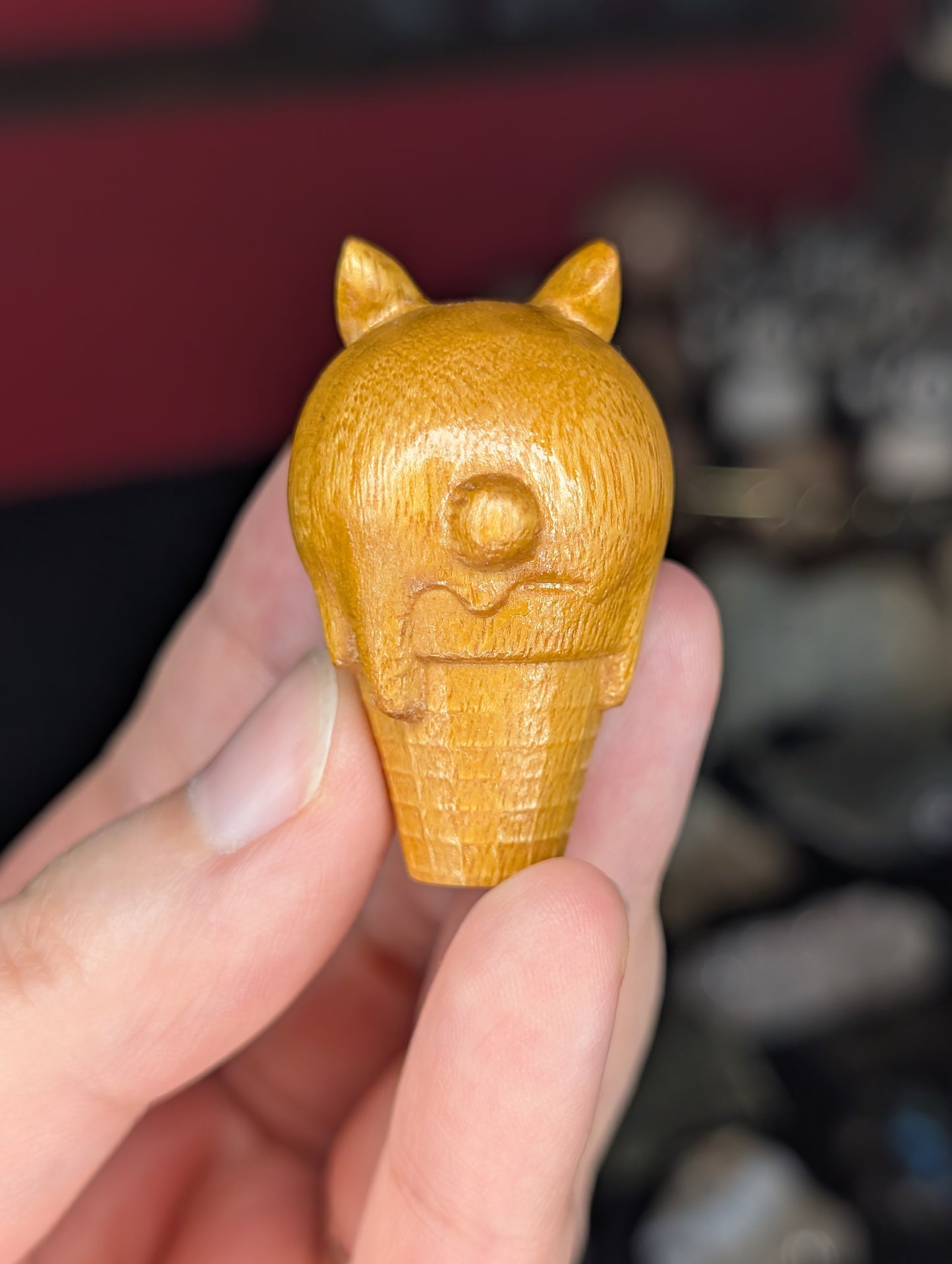 Wooden Bunny Ice Cream Cone Carving