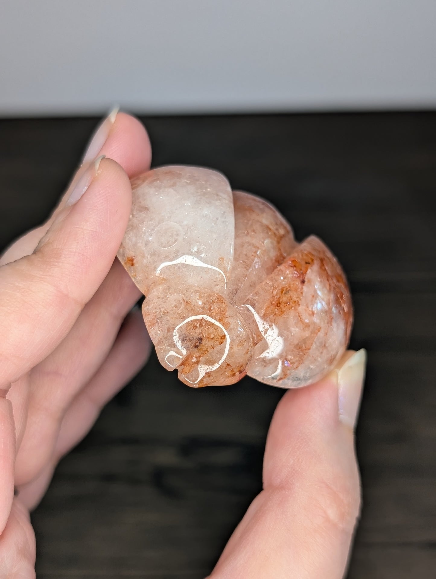 Fire Quartz Ladybug Carving