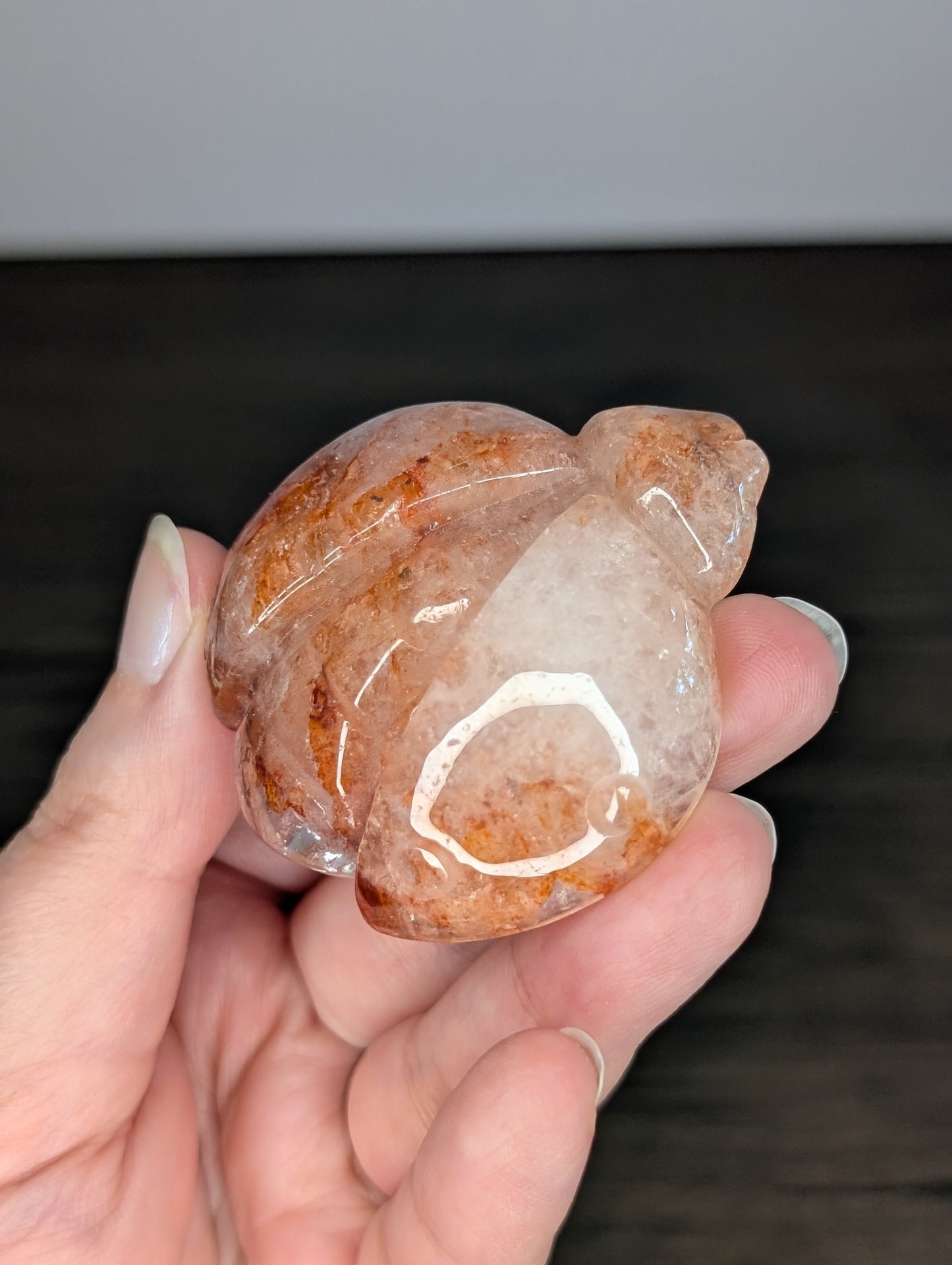 Fire Quartz Ladybug Carving