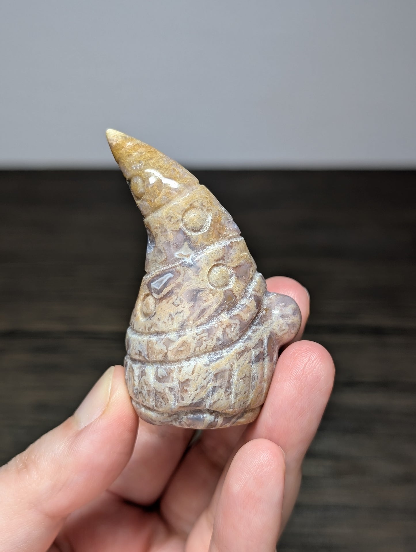 Sea Jasper Gnome Carving