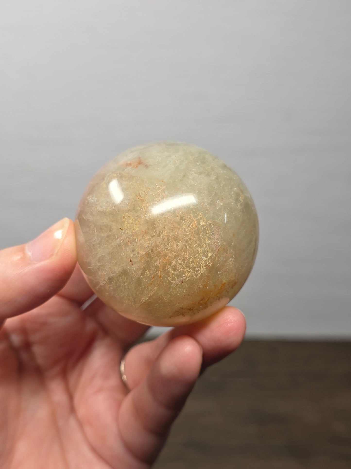 Fluorite w/ Hematite Sphere