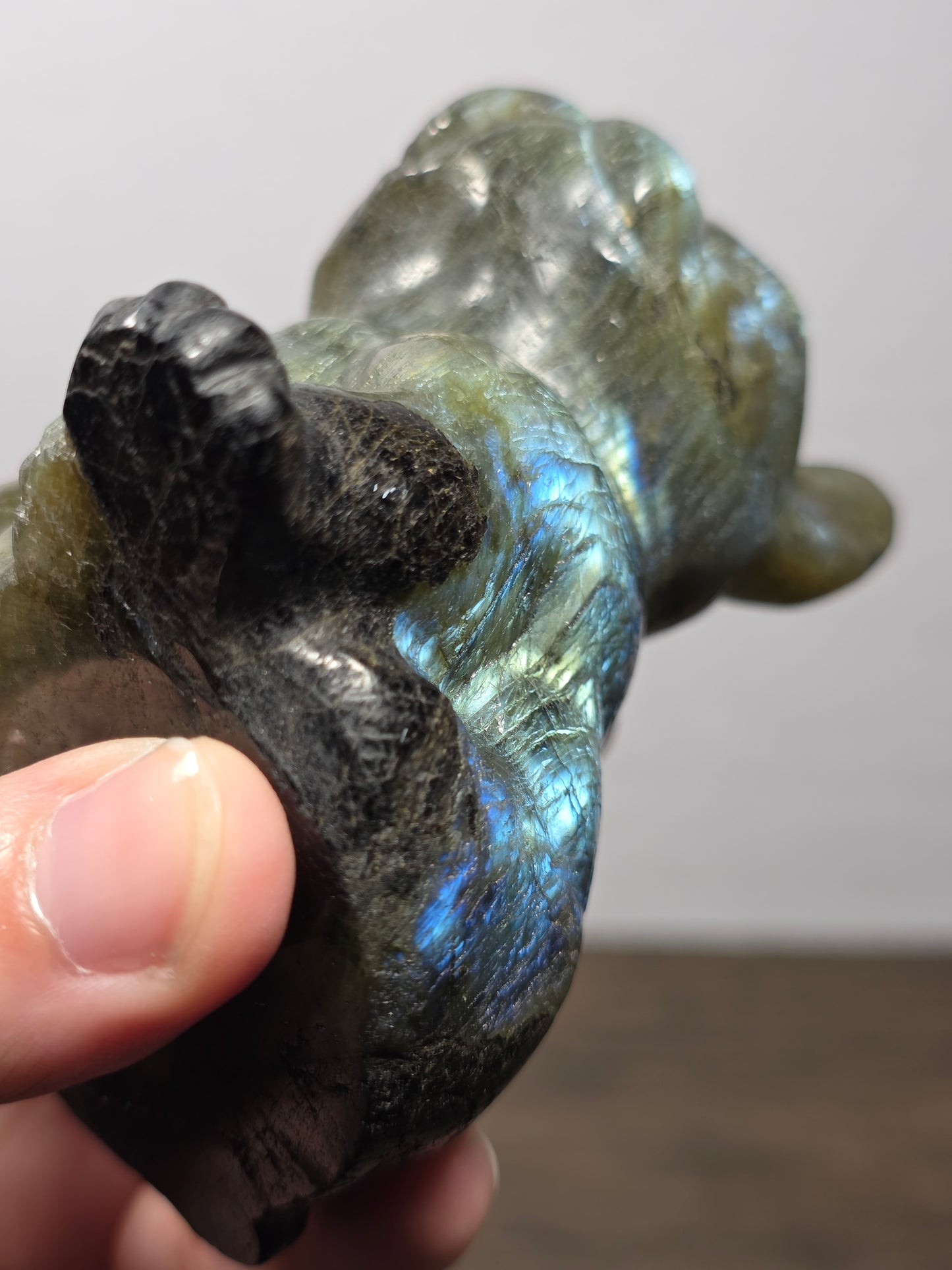 Labradorite Frenchie Carving