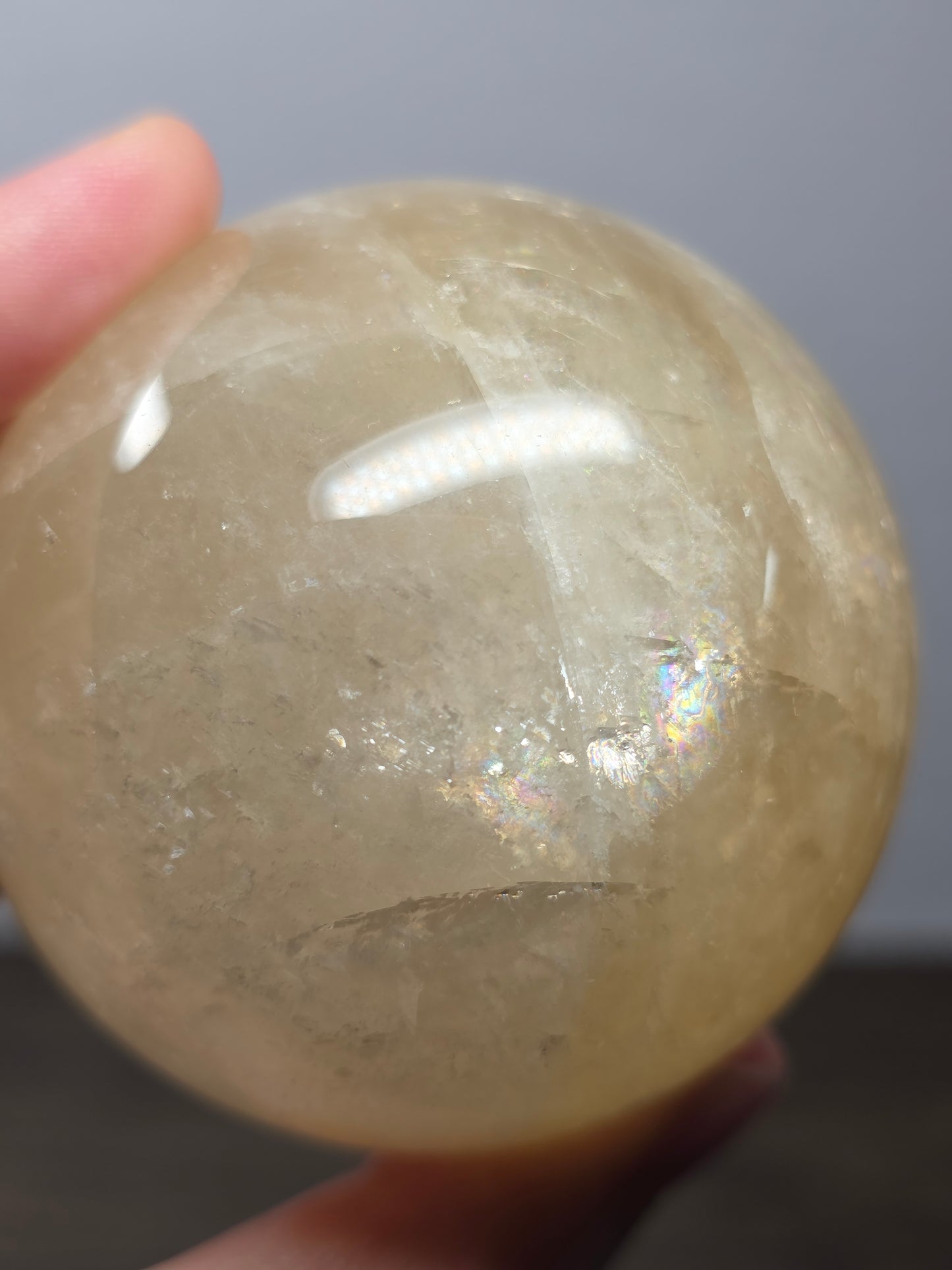 Honey Calcite Sphere
