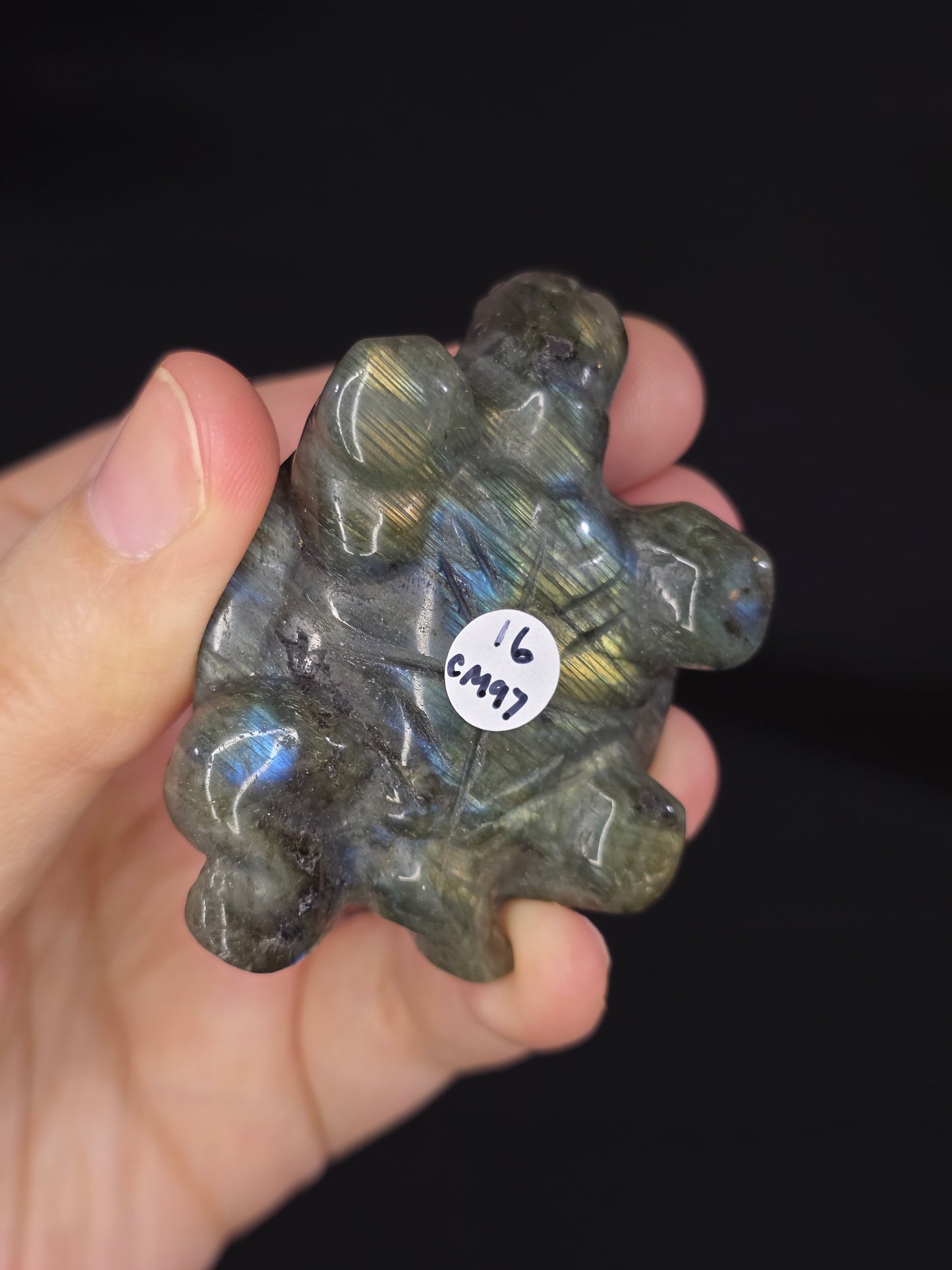 Labradorite Turtle Carving