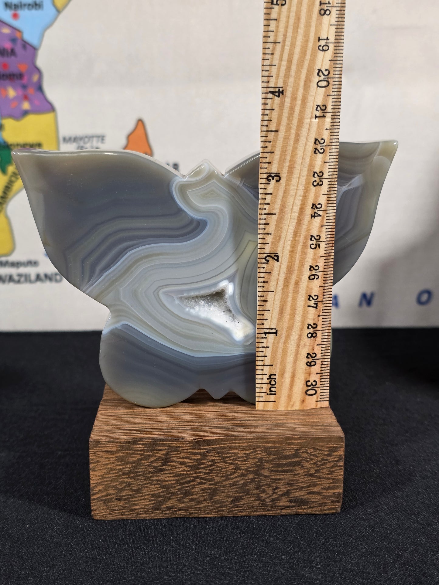 Banded Agate Butterfly Carving