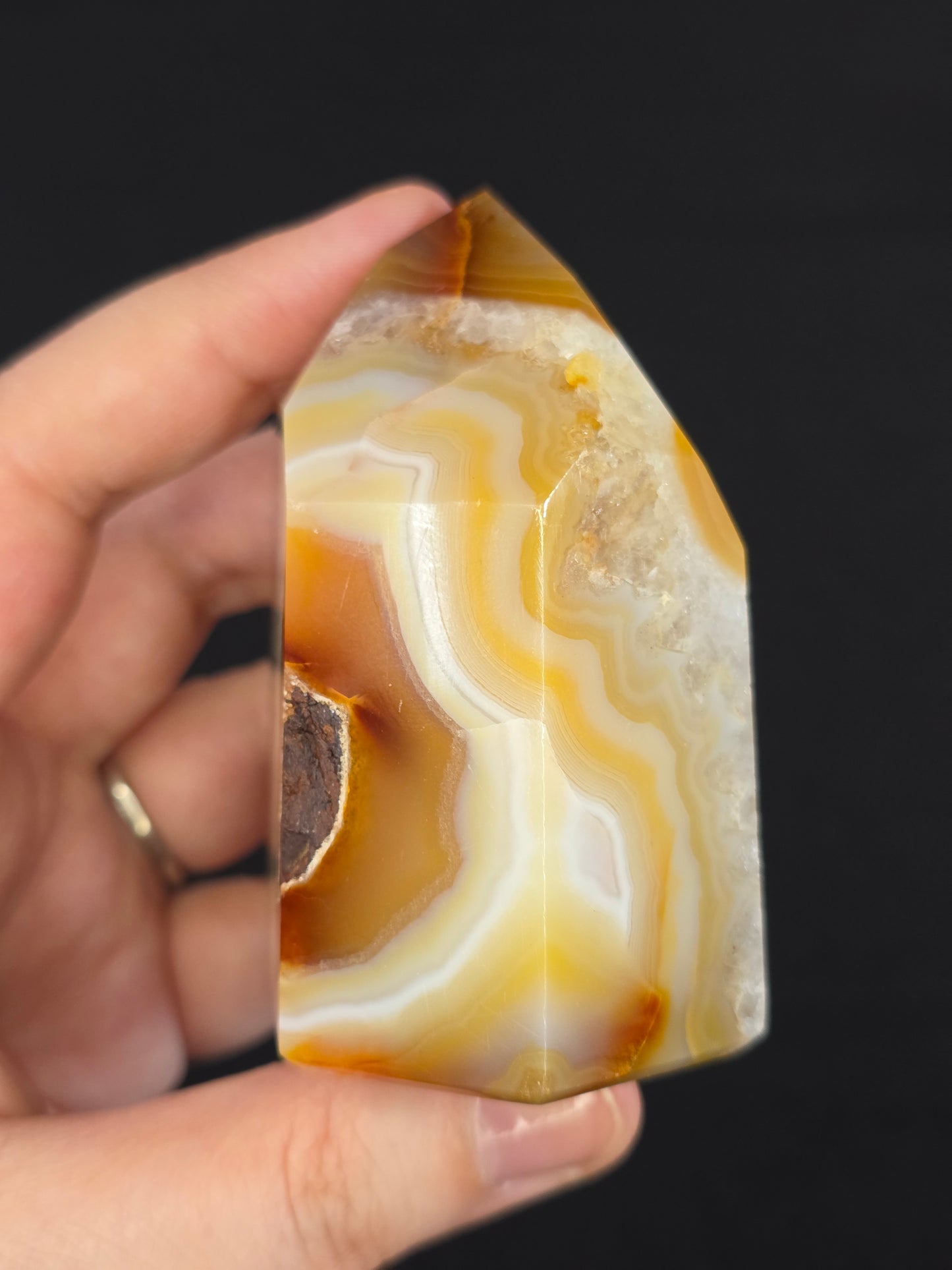 Chunky Banded Carnelian Tower