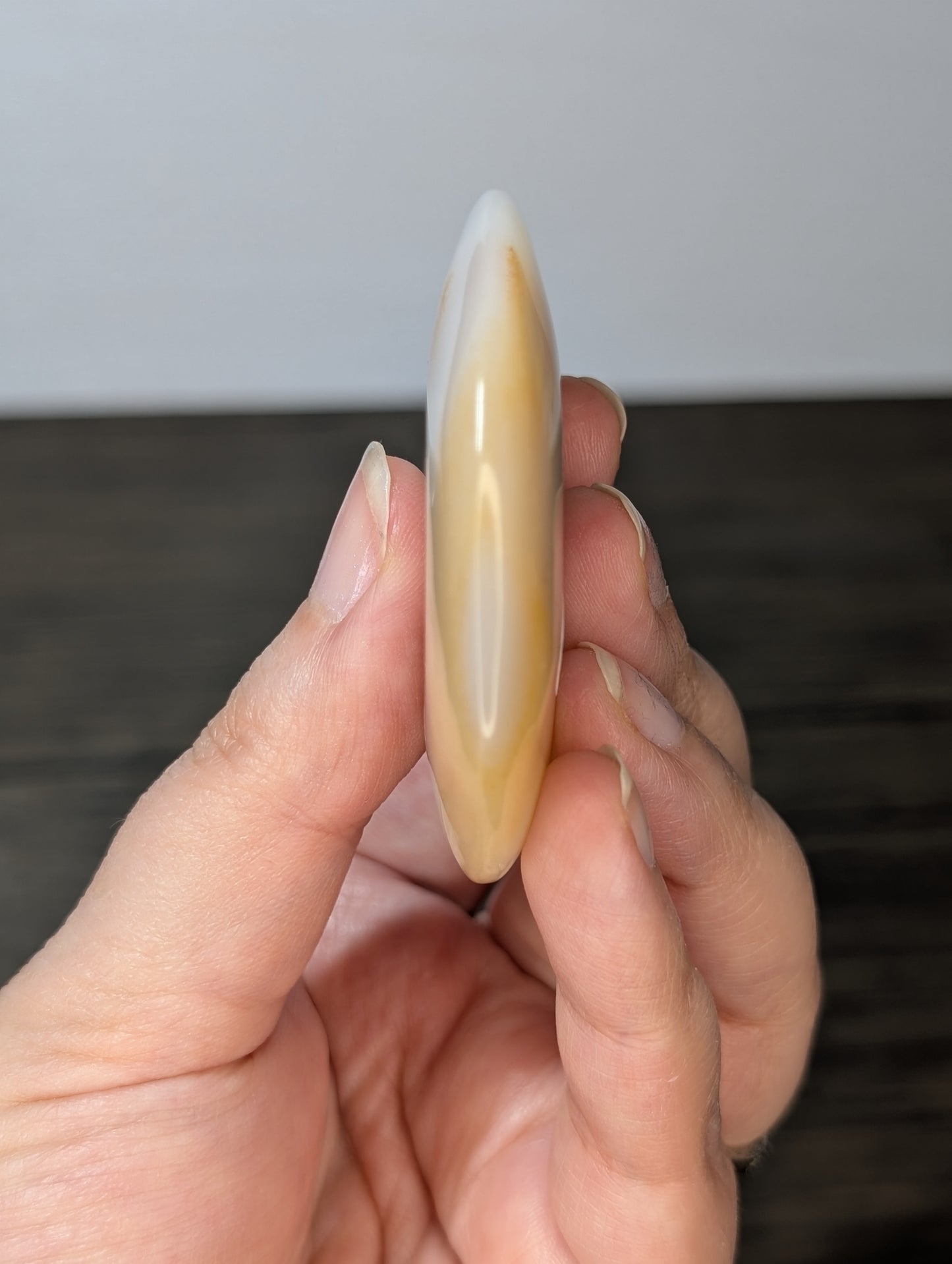 Druzy Agate Moon Carving