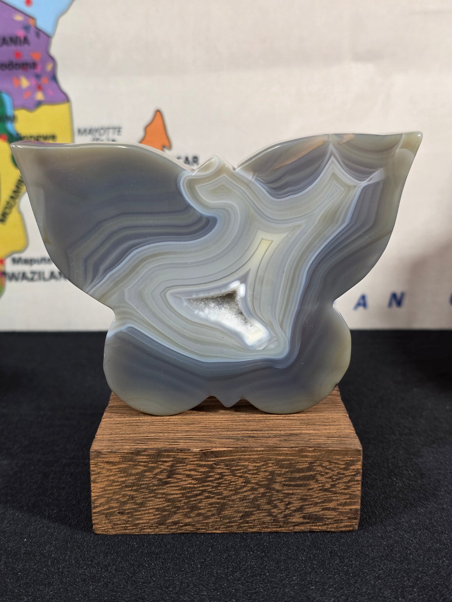 Banded Agate Butterfly Carving