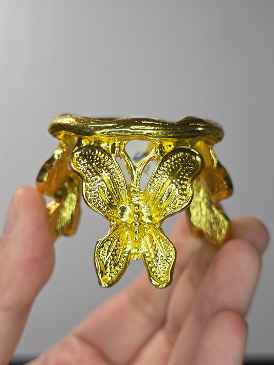 Gold Metal Butterfly Sphere Stand