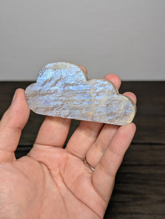 Blue Moonstone x Sunstone Cloud Carving