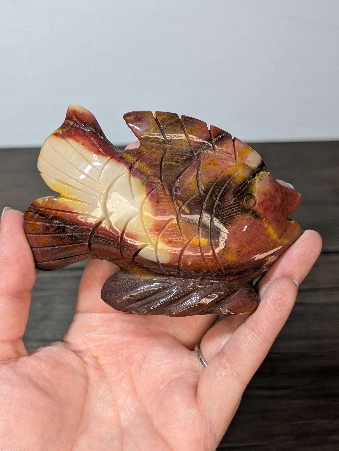 Mookaite Fish Carving