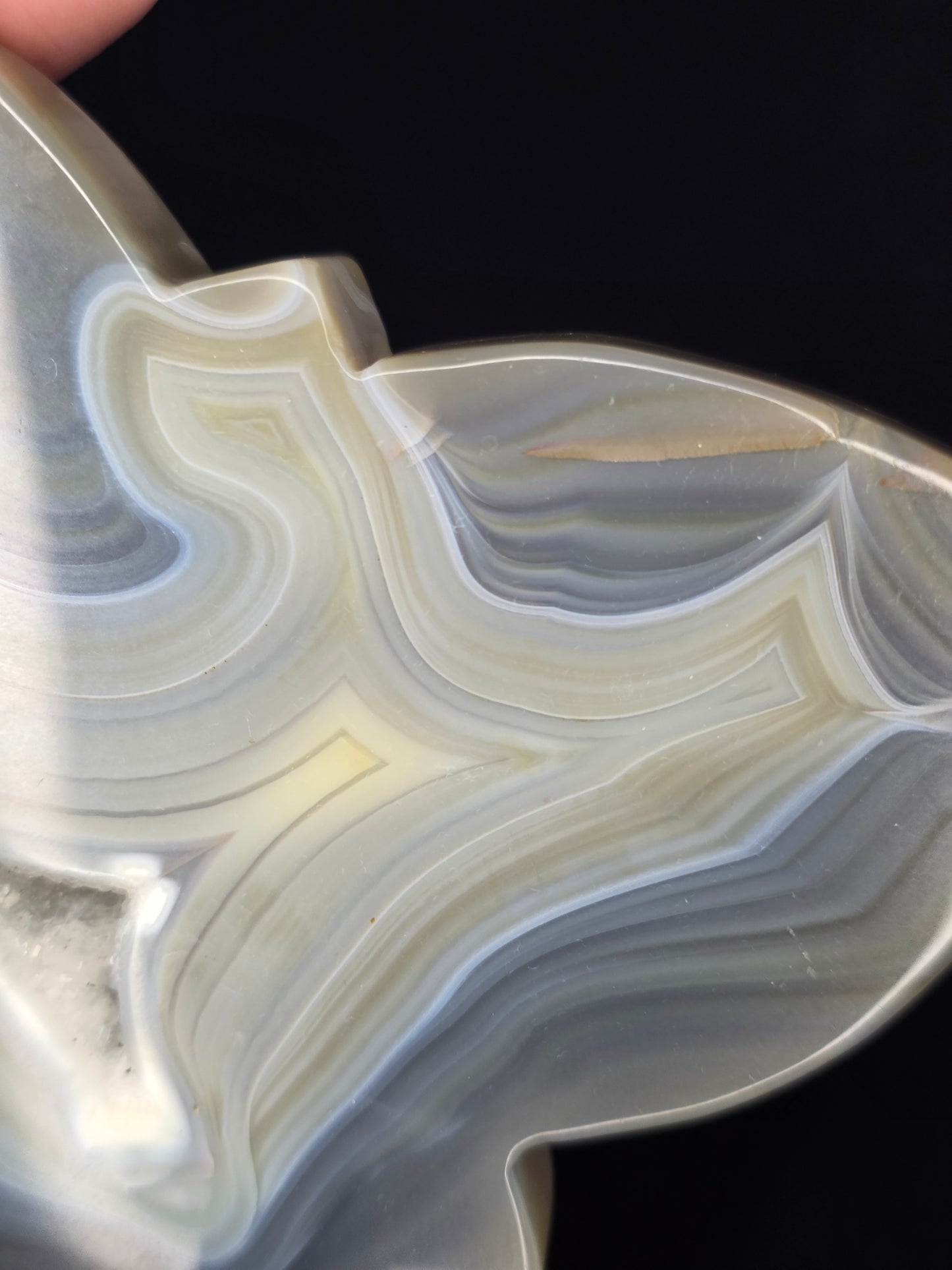 Banded Agate Butterfly Carving