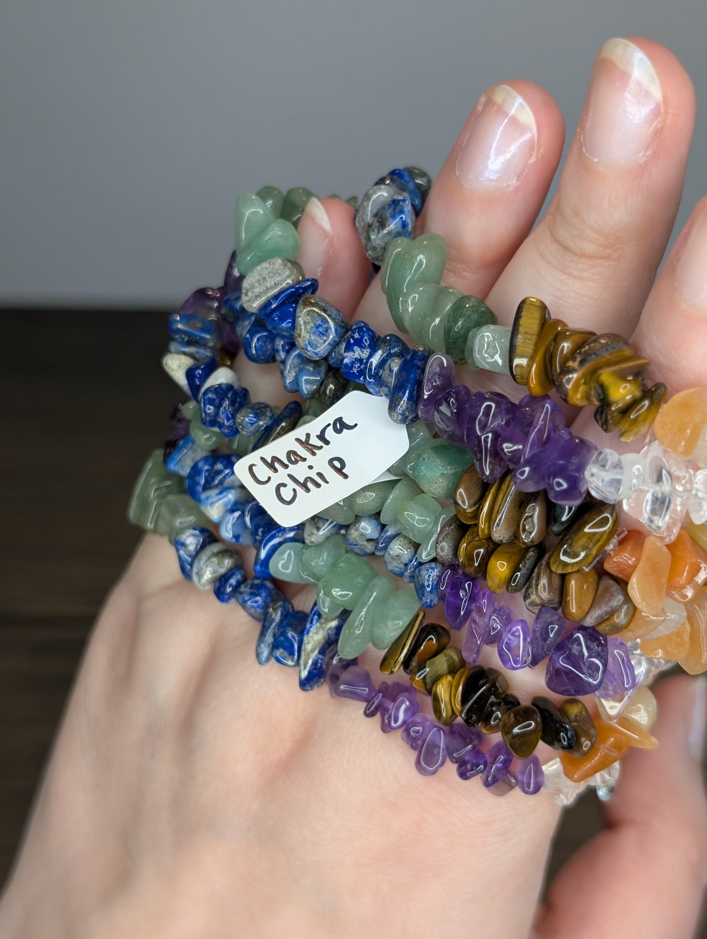 Chakra~Rainbow Crystal Chip Bracelet