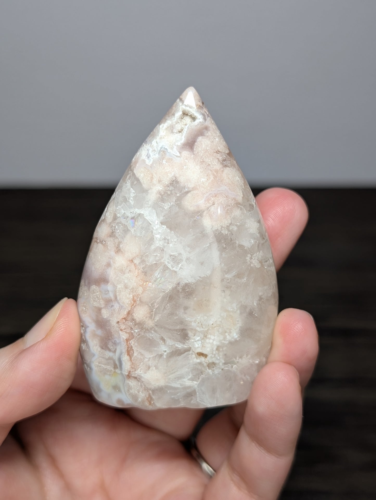 Druzy Flower Agate Flame Point