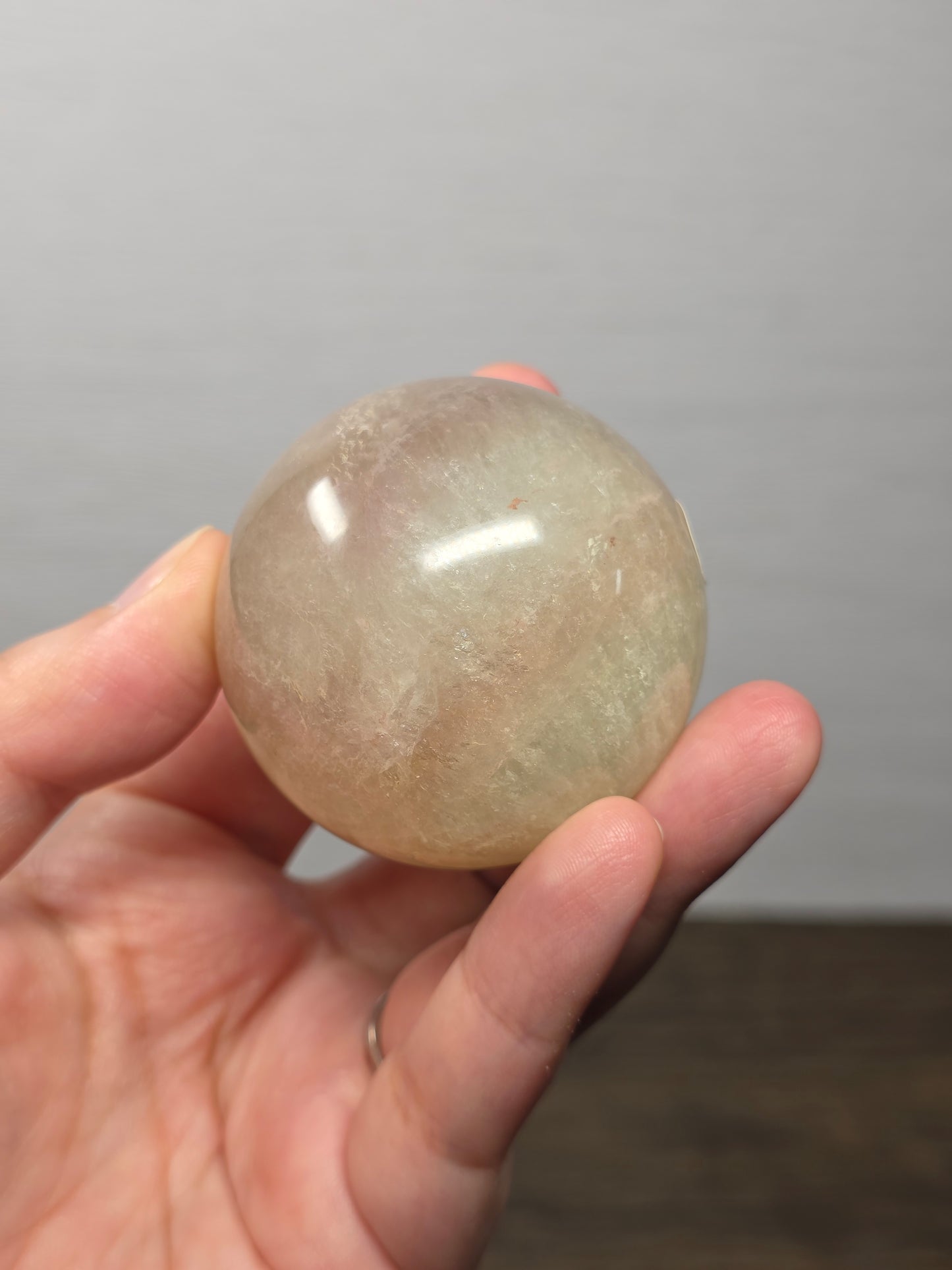 Fluorite w/ Hematite Sphere