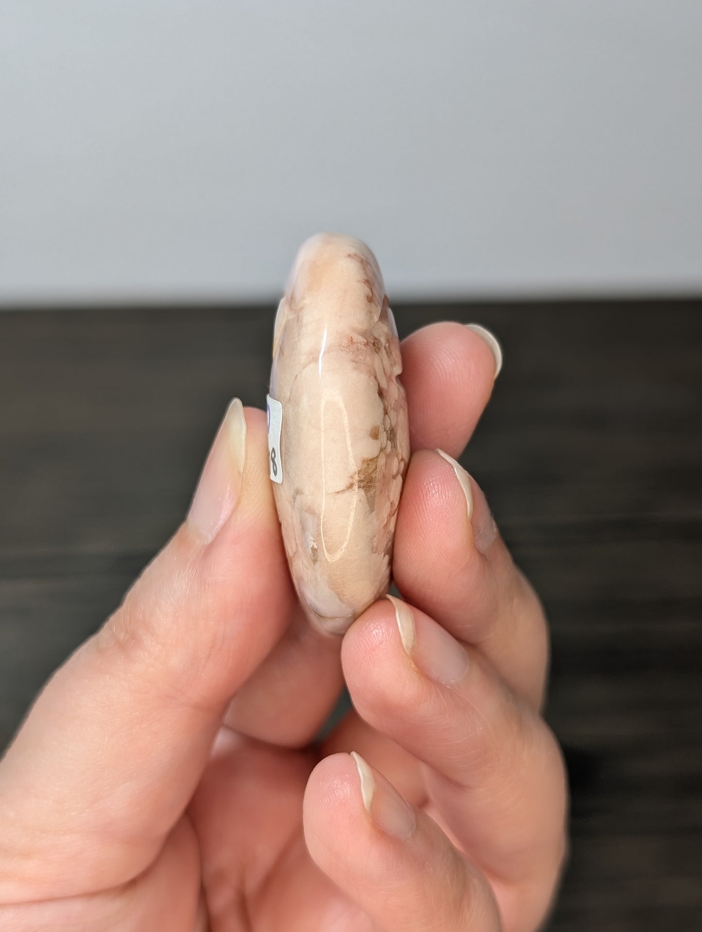 Flower Agate Moon Carving