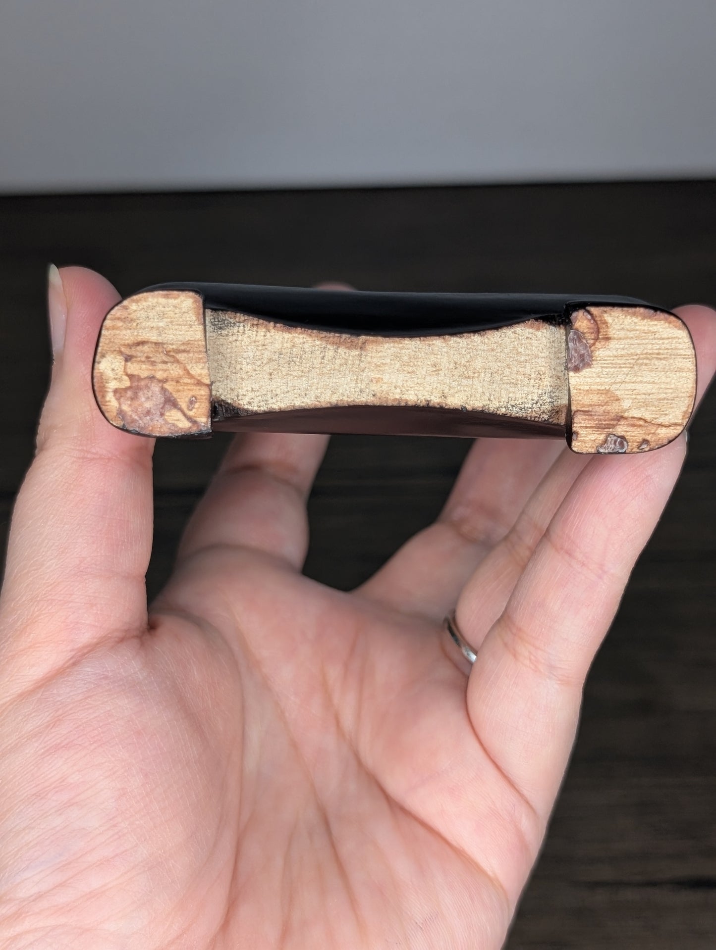 Picture Jasper Slab with Wooden Base