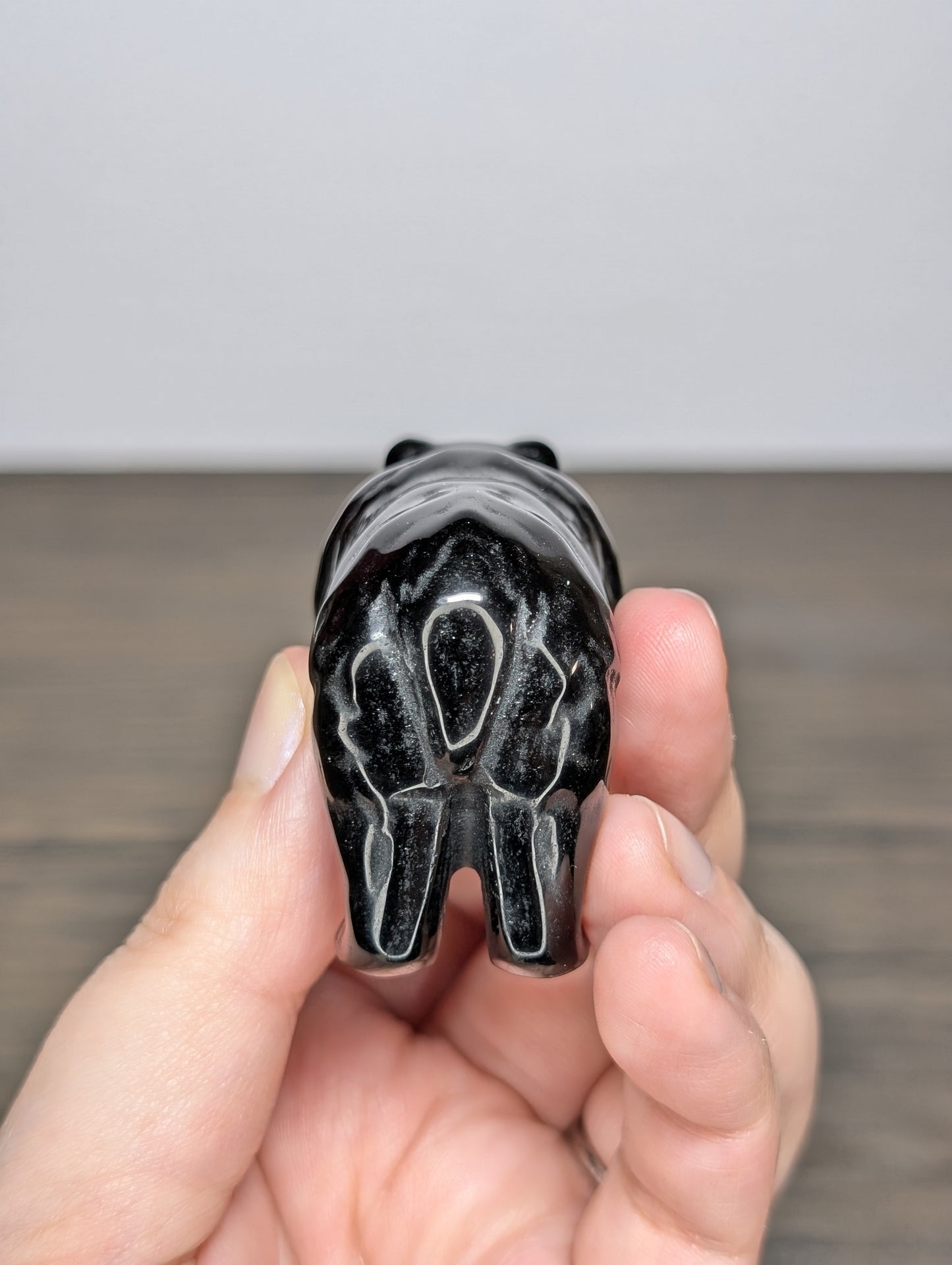 Black Obsidian Bear Carving