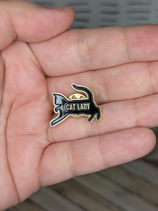 Cat Lady Enamel Pin