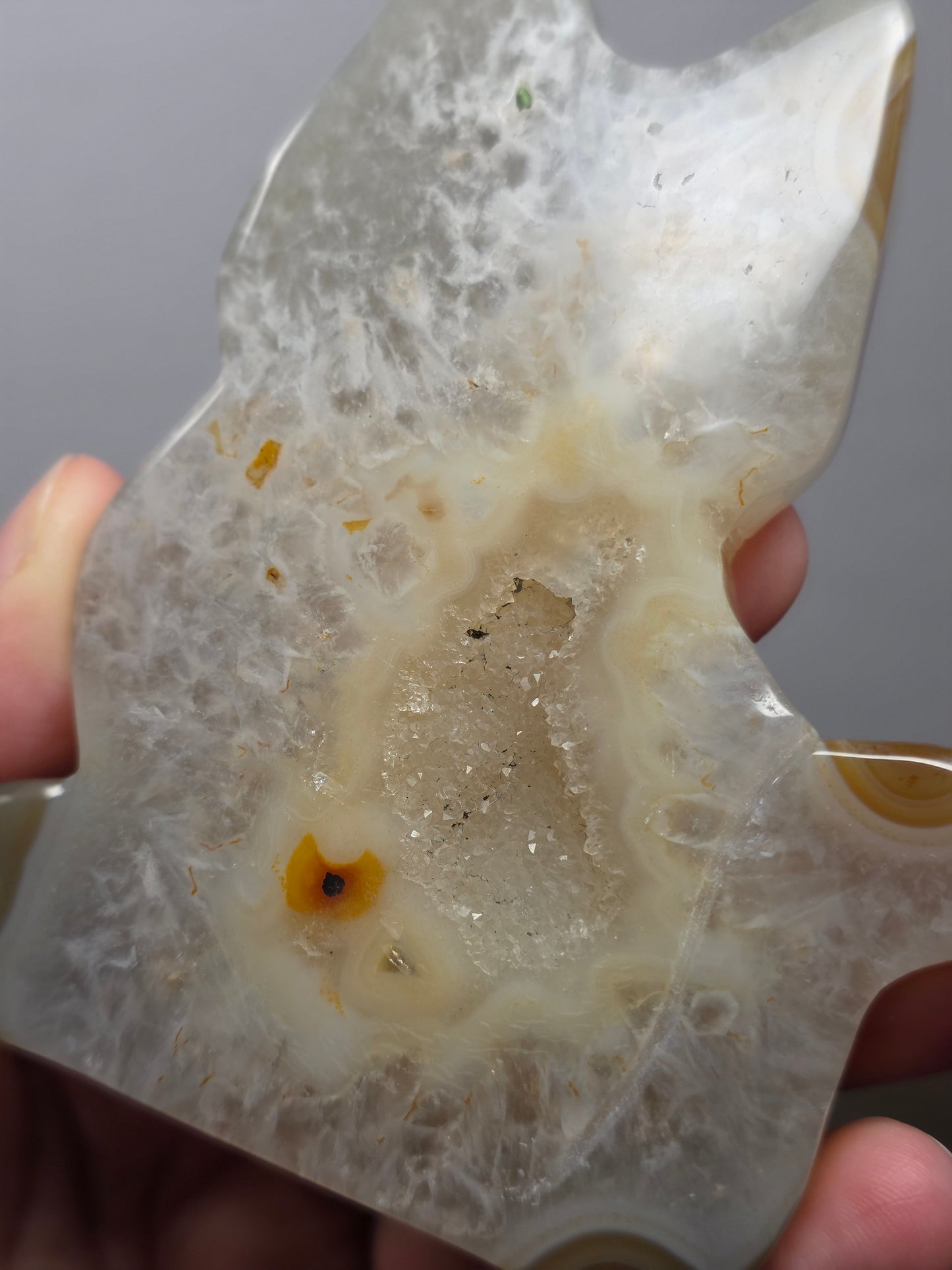 Drury Agate Cat Silhouette Carving