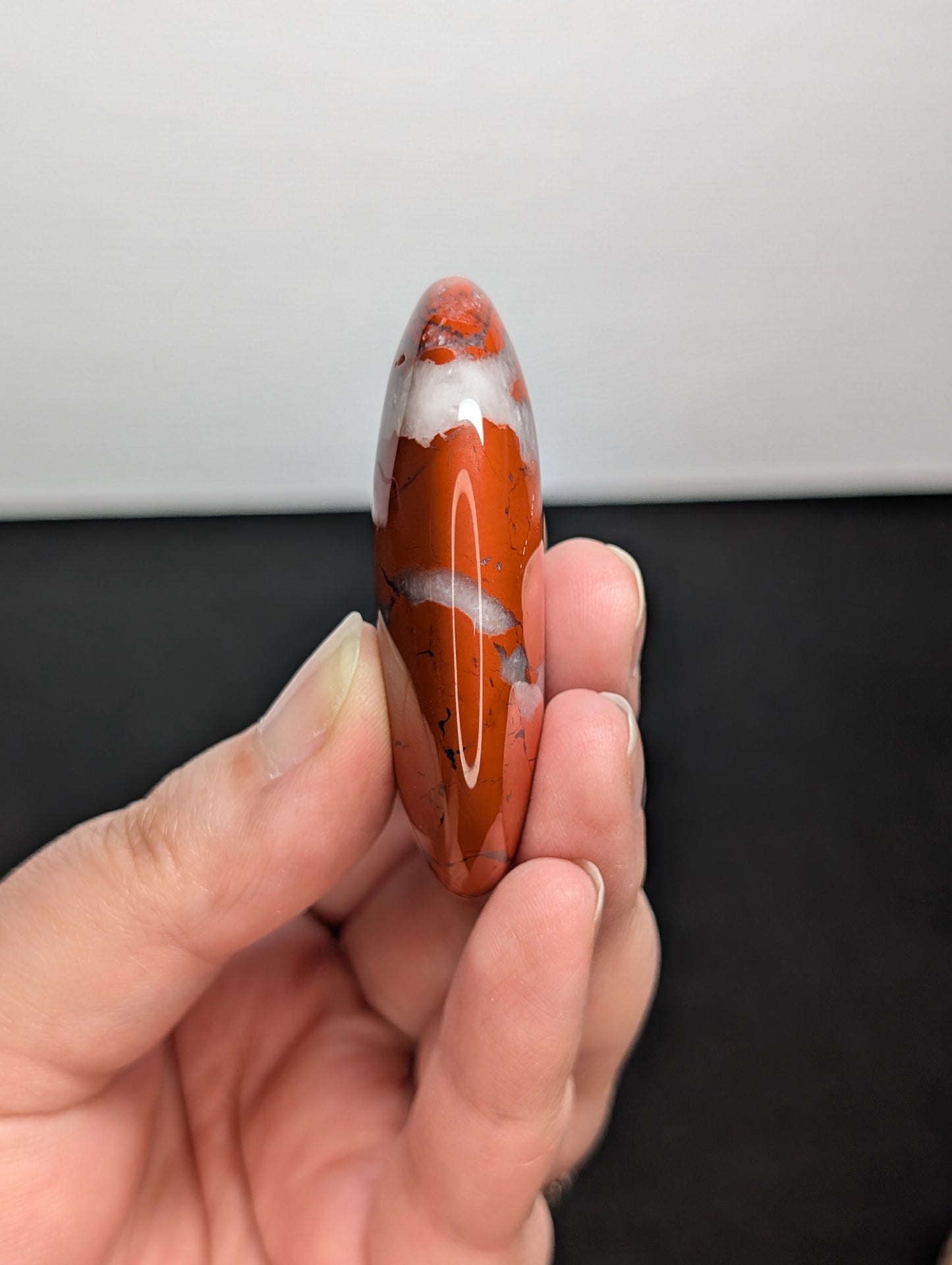 Red Jasper palm stone