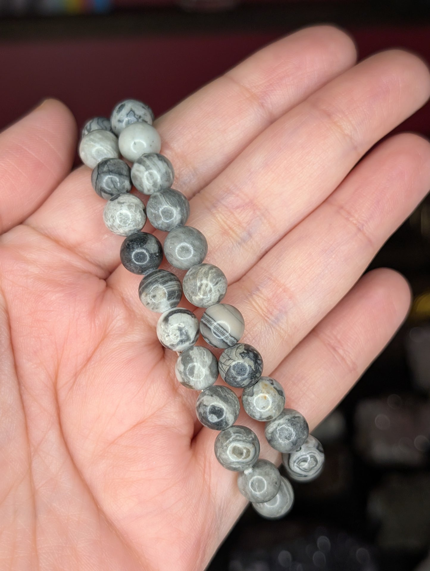 Picasso Jasper 8mm Bead Bracelet