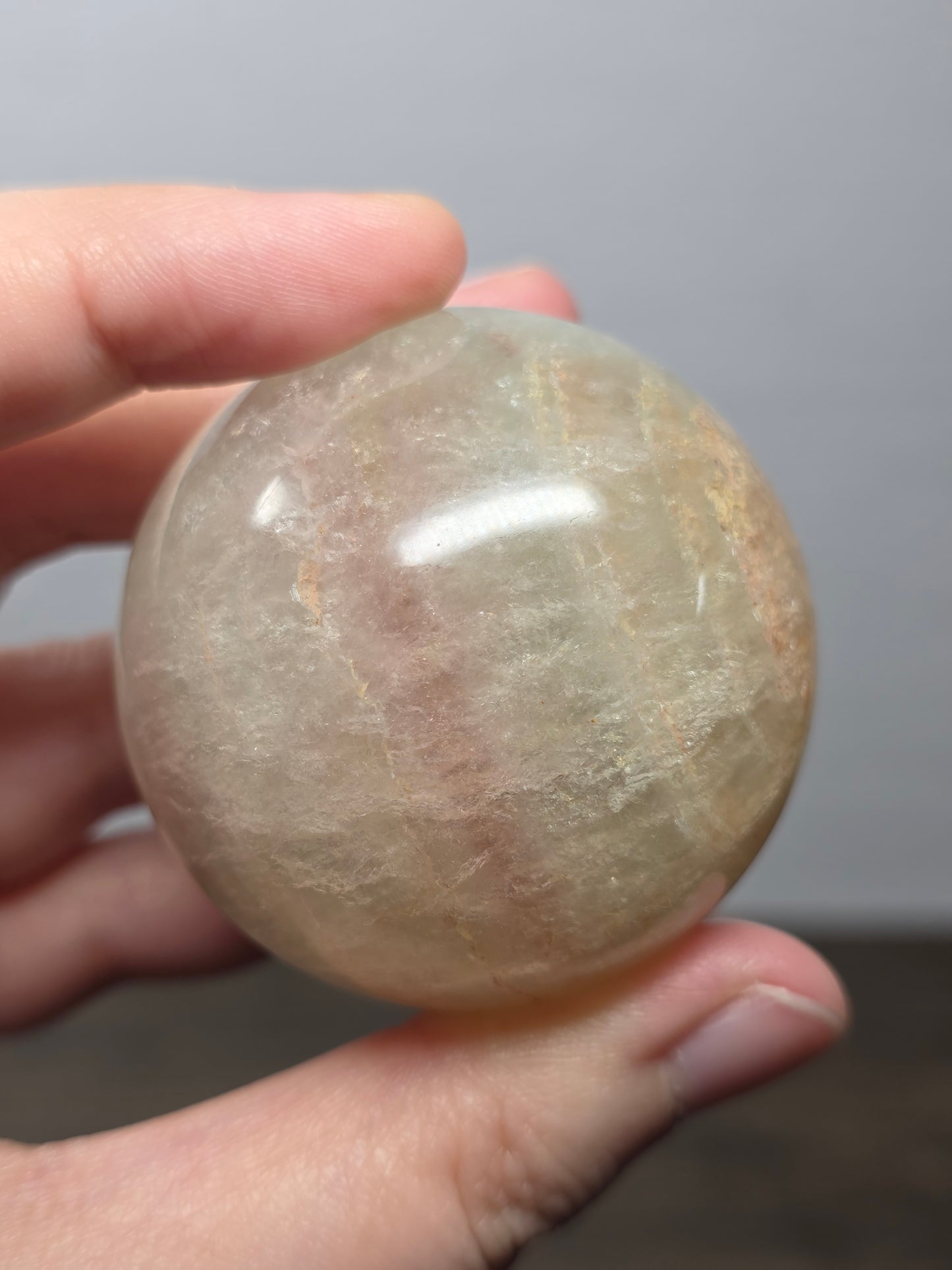 Fluorite w/ Hematite Sphere