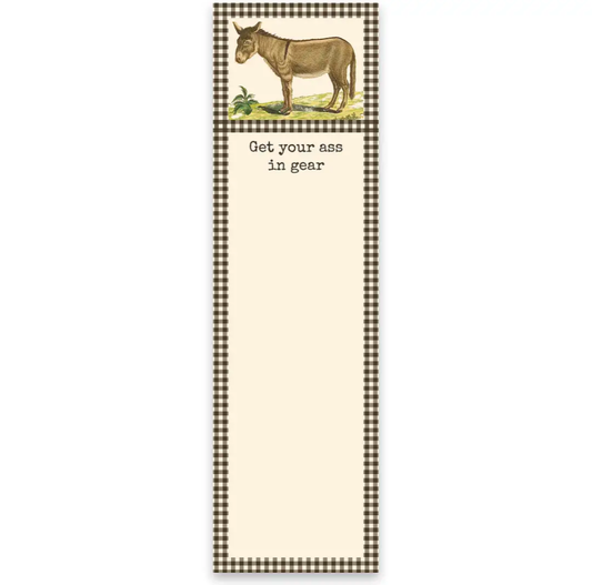 Get Your Ass in Gear Magnetic Notepad