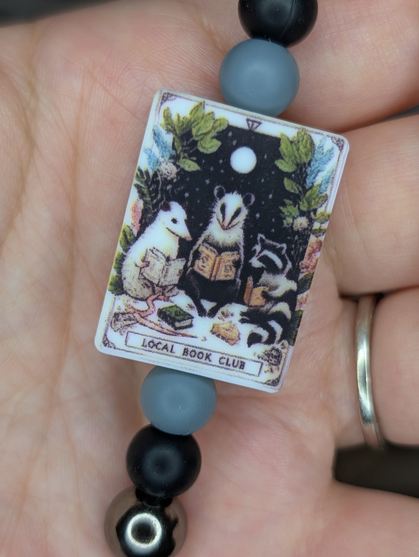 Opossum/Badger/Raccoon Beaded Bookmark