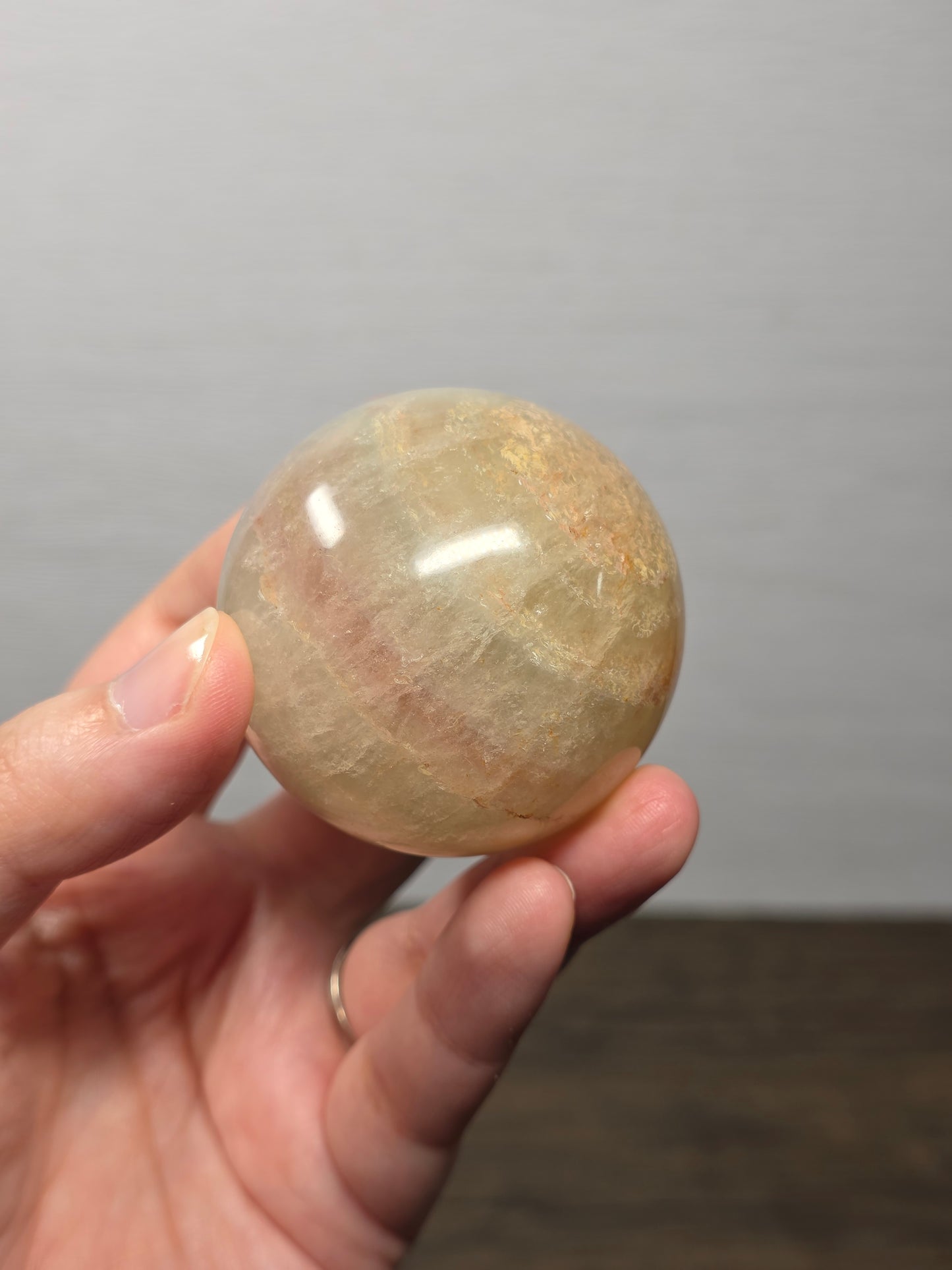 Fluorite w/ Hematite Sphere