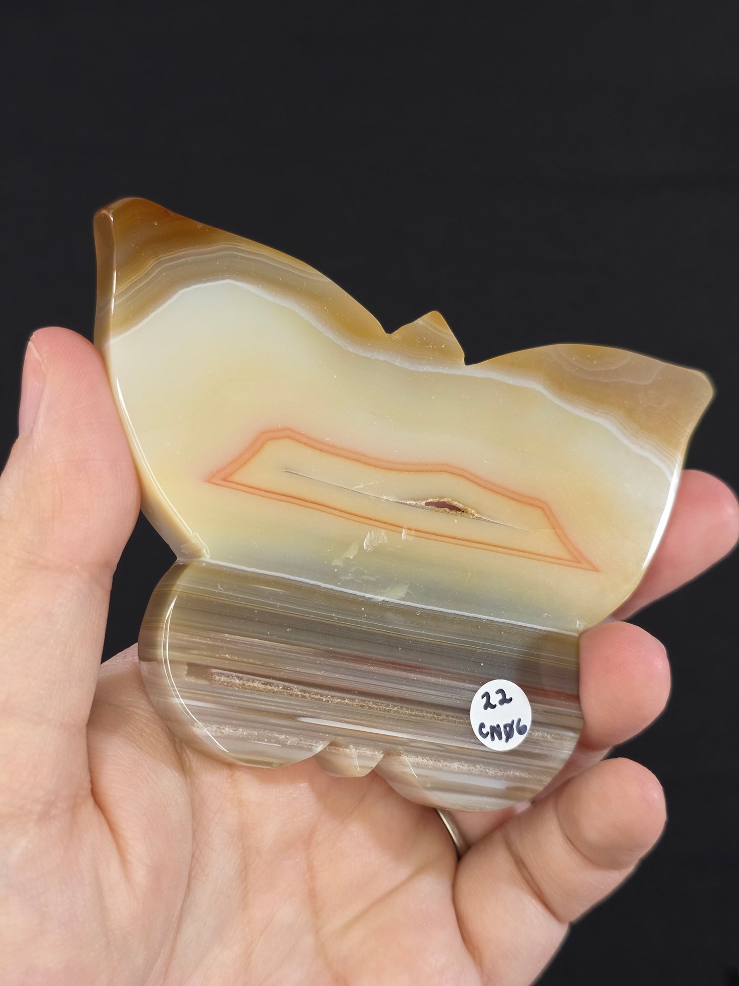 Carnelian Butterfly Carving