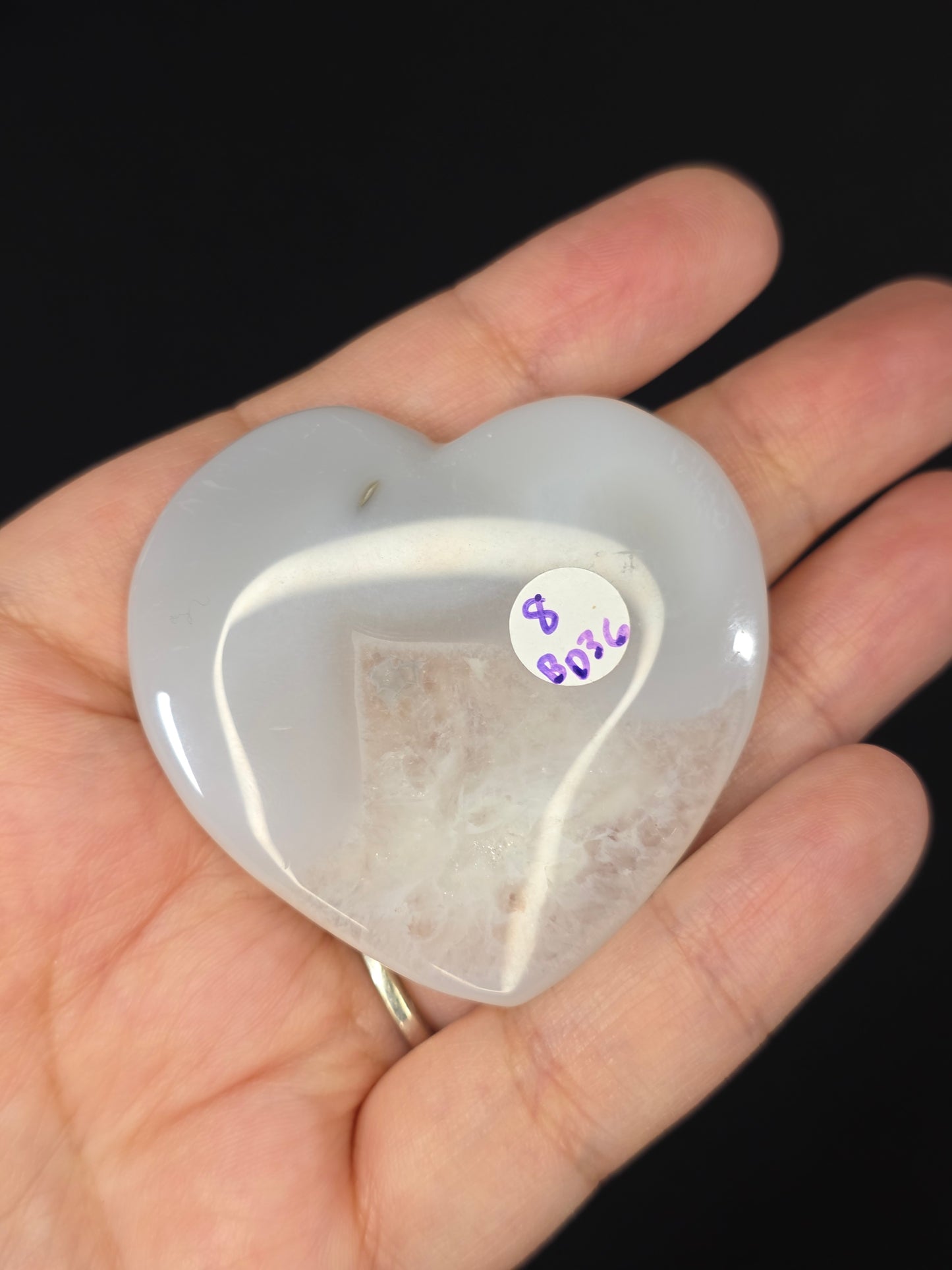 Agate Heart Carving