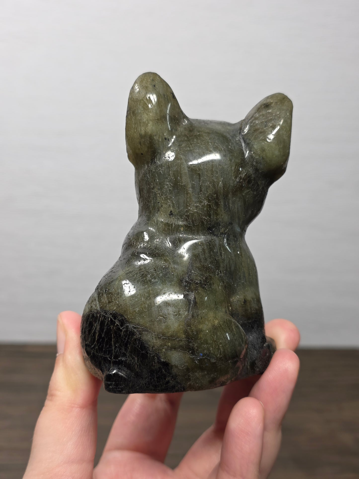 Labradorite Frenchie Carving