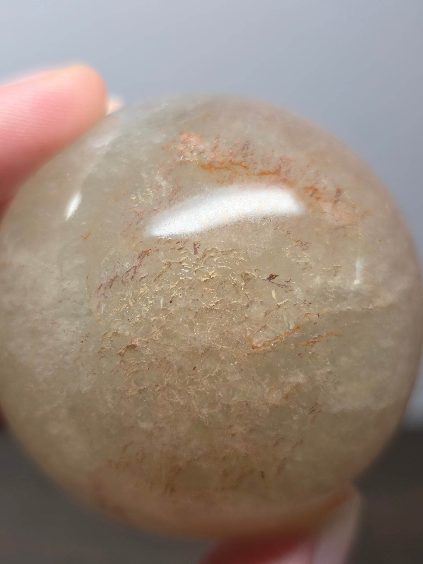 Fluorite w/ Hematite Sphere