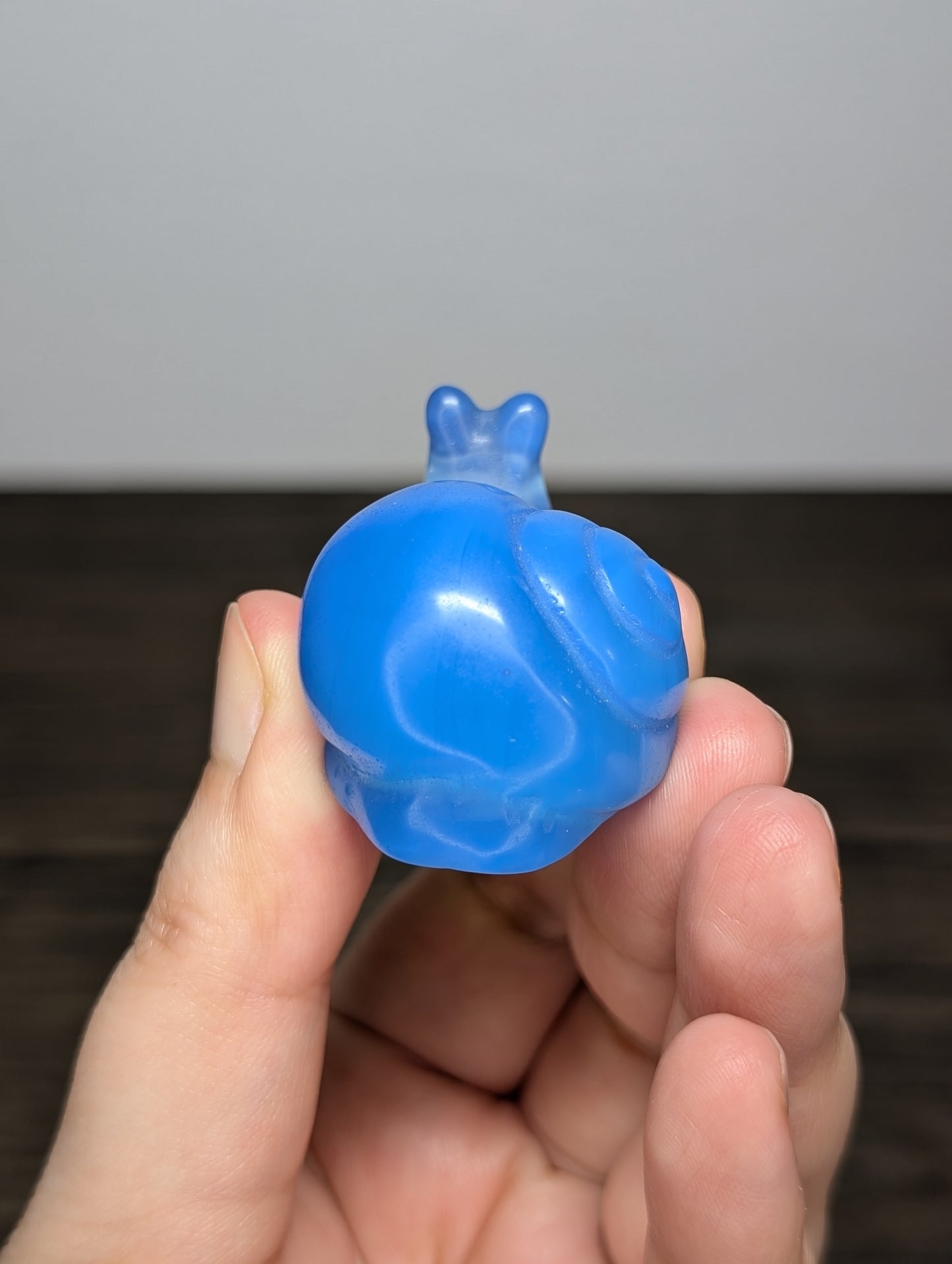 Blue Opalite (Glass) Snail Carving