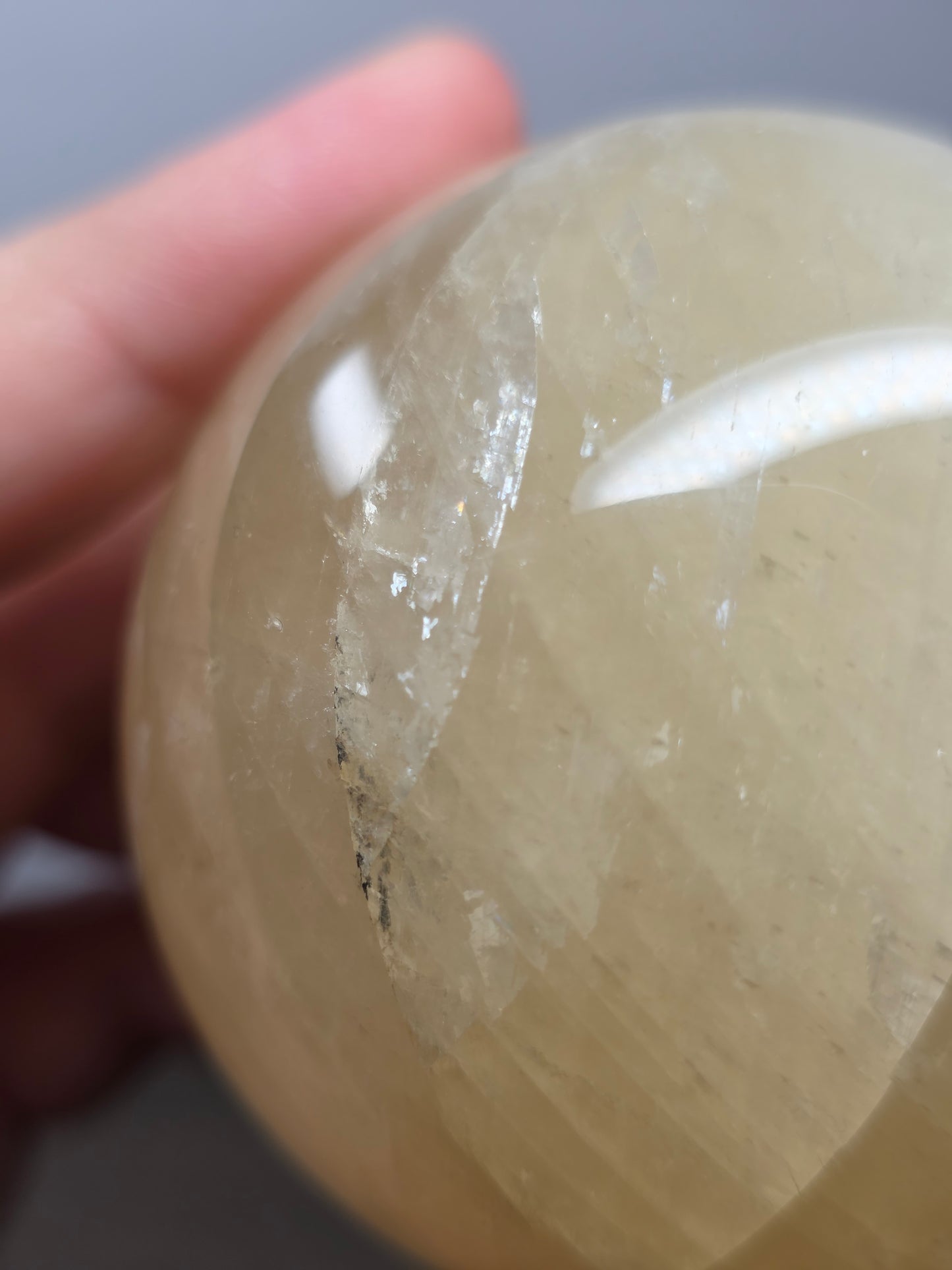 Honey Calcite Sphere